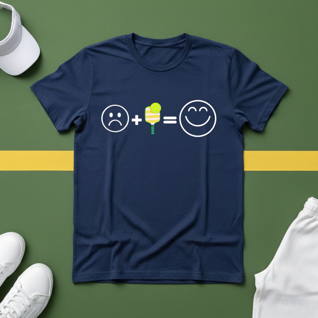 Sad Face + Pickleball = Happy! T-Shirt