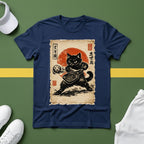 Japanese Cat Vintage Art Pickleball T-Shirt