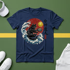 Japanese Wave Pickleball Cat T-Shirt