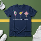 Will Dink for Drinks Pickleball T-Shirt