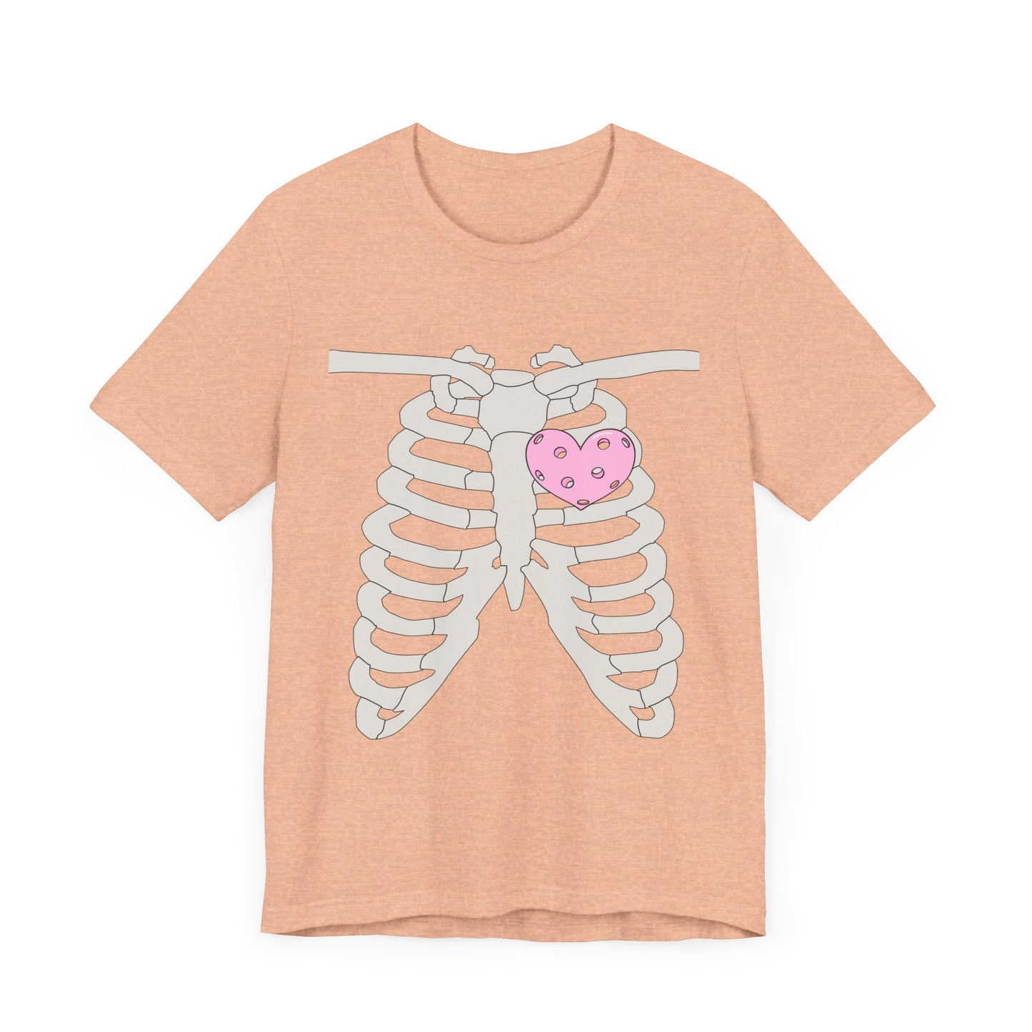 Pickleball Skeleton Heart Tee