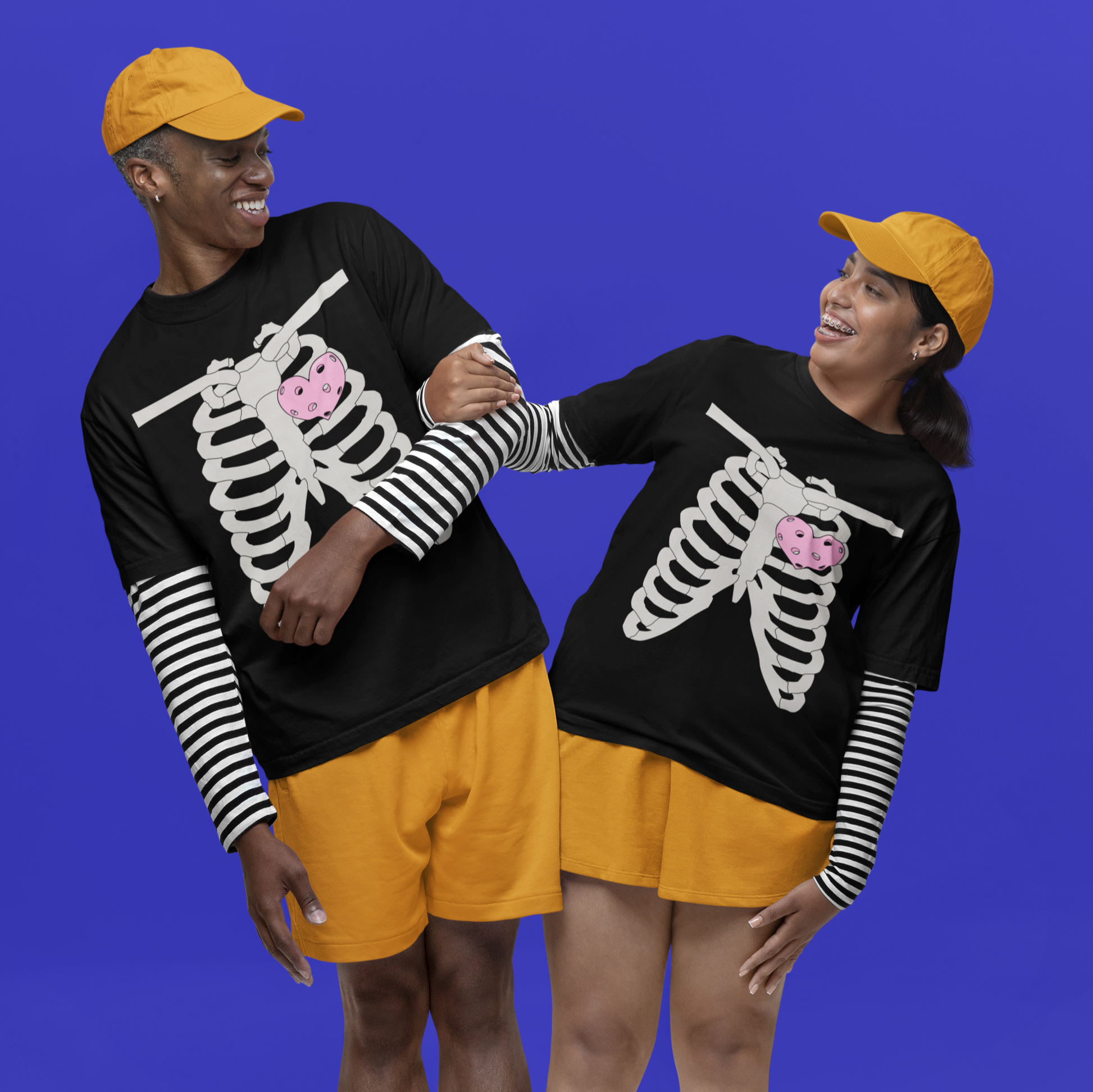 Pickleball Skeleton Heart Tee