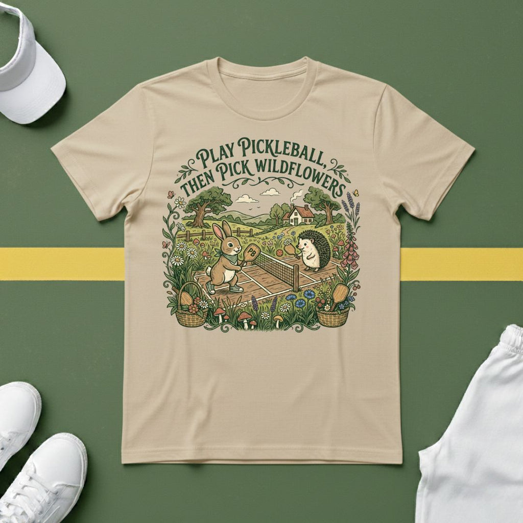 Play Pickleball Then Pick Wildflowers T-Shirt