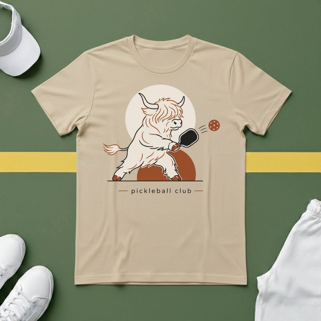 Highland Cow Pickleball Club T-Shirt