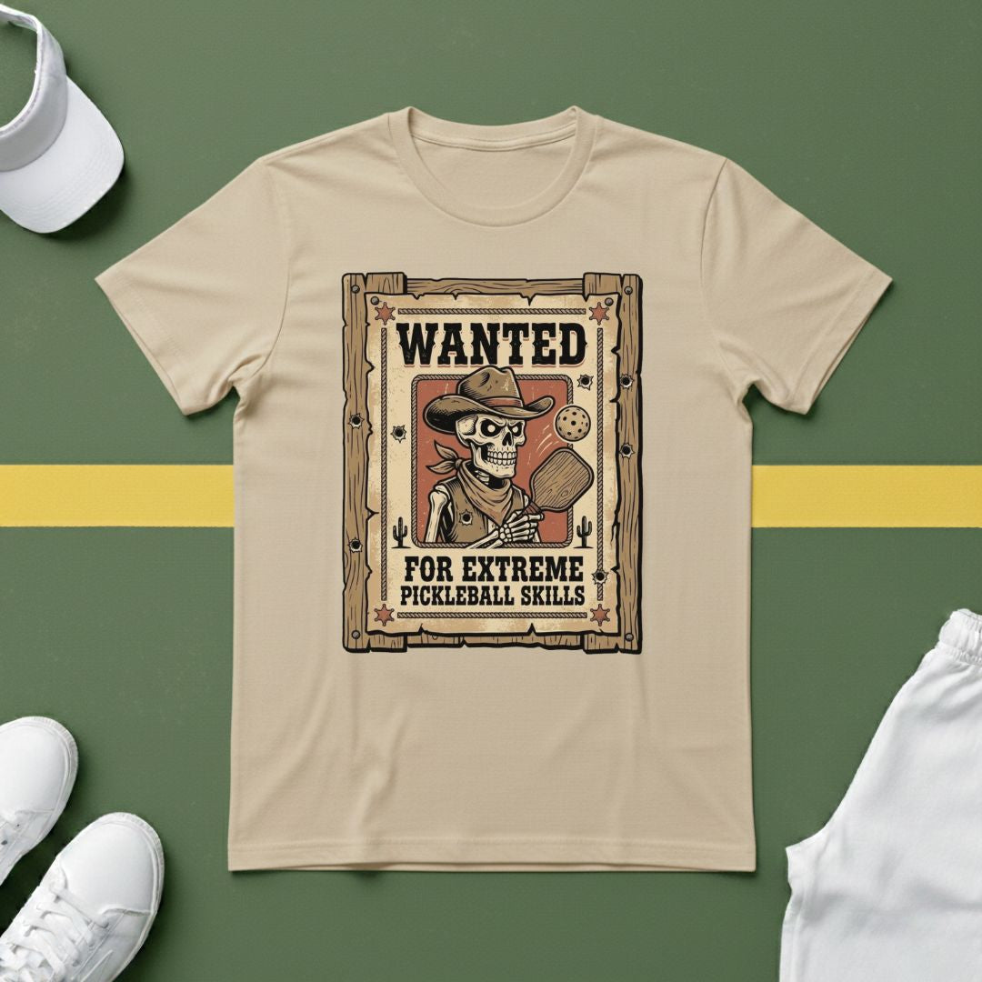 Wanted Pickleball Poster T-Shirt