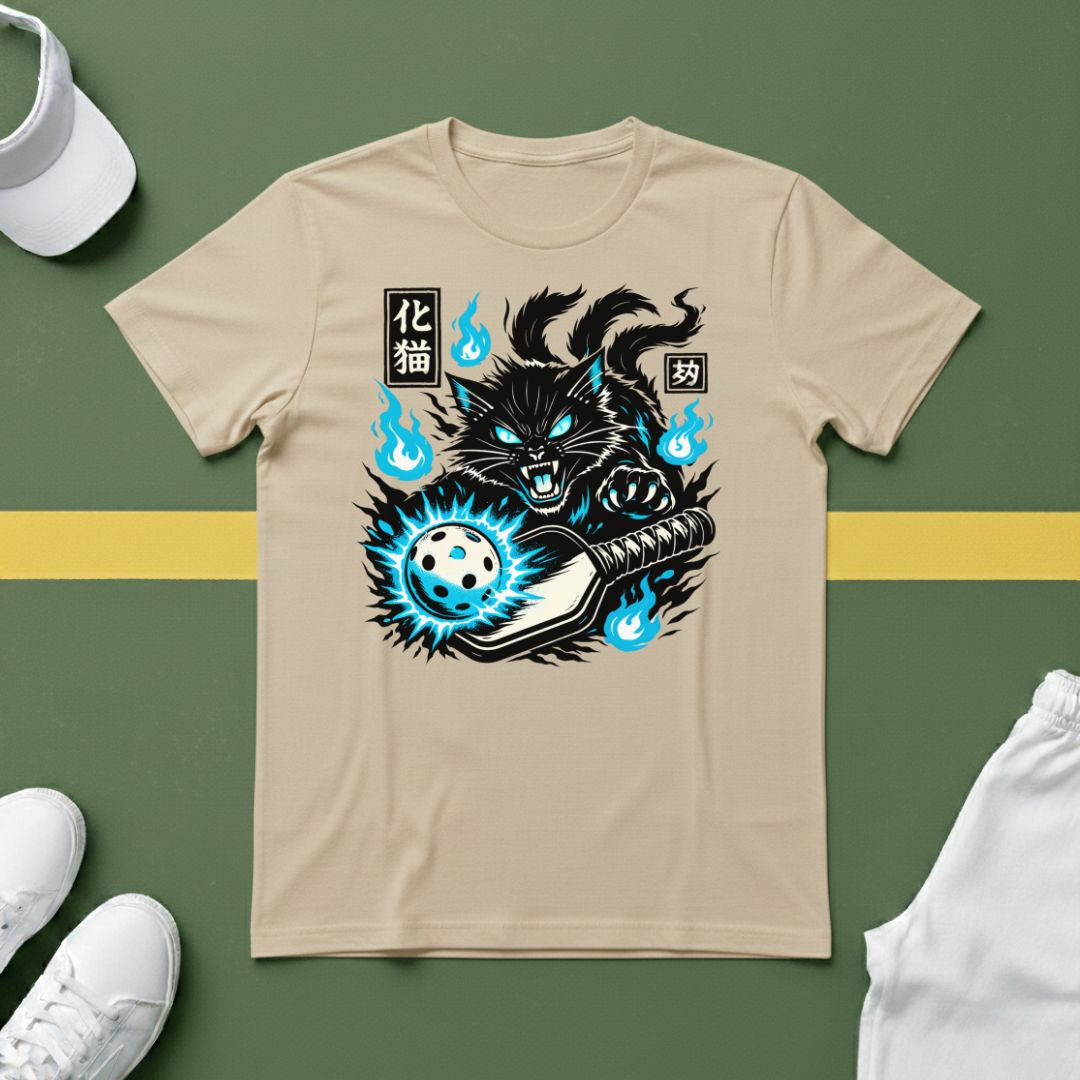 Electric Pickleball Cat T-Shirt