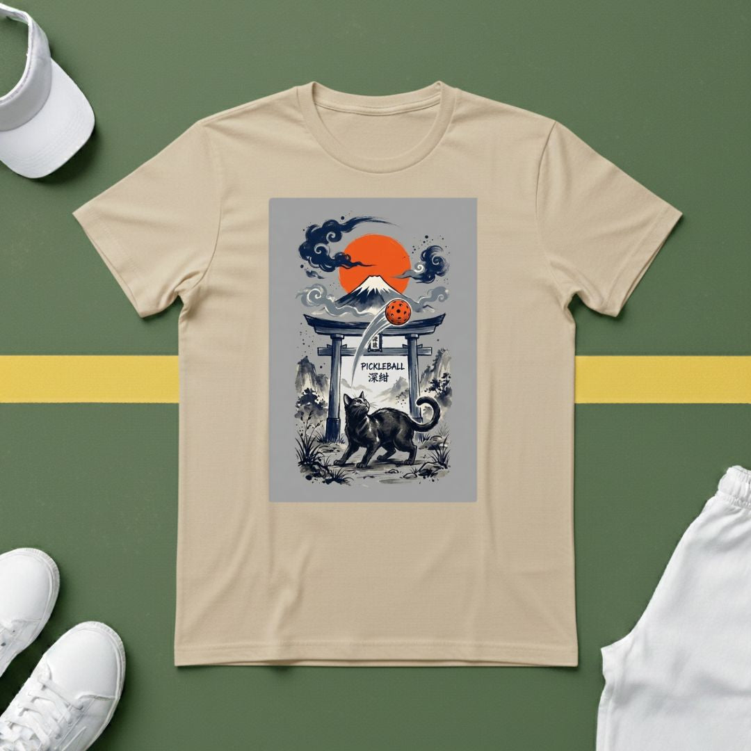 Fuji Pickleball Cat T-shirt