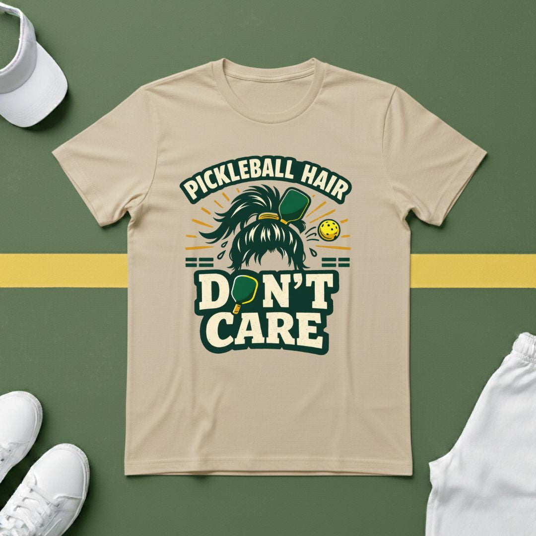 Pickleball Hair, Don't Care T-Shirt
