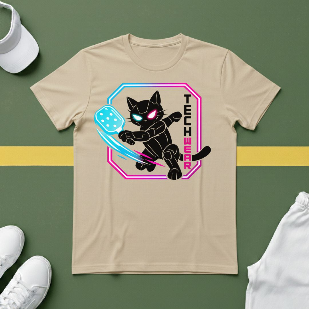 Tech Pickleball Cat T-Shirt