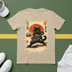 Japanese Cat Vintage Art Pickleball T-Shirt