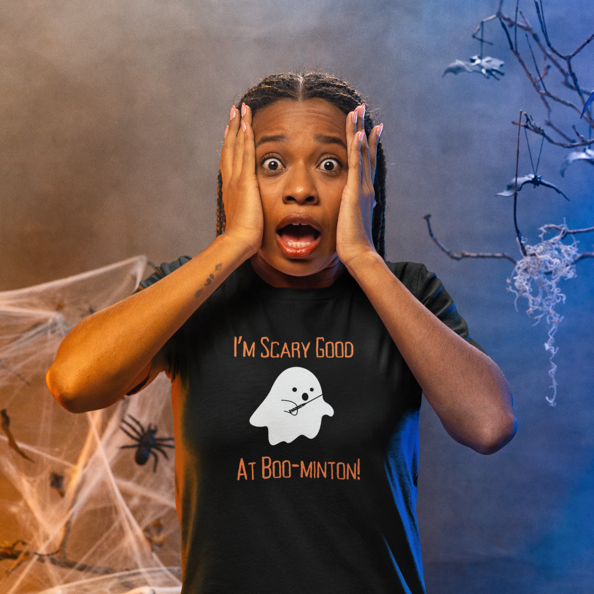 Scary good at Boo-minton Tee!