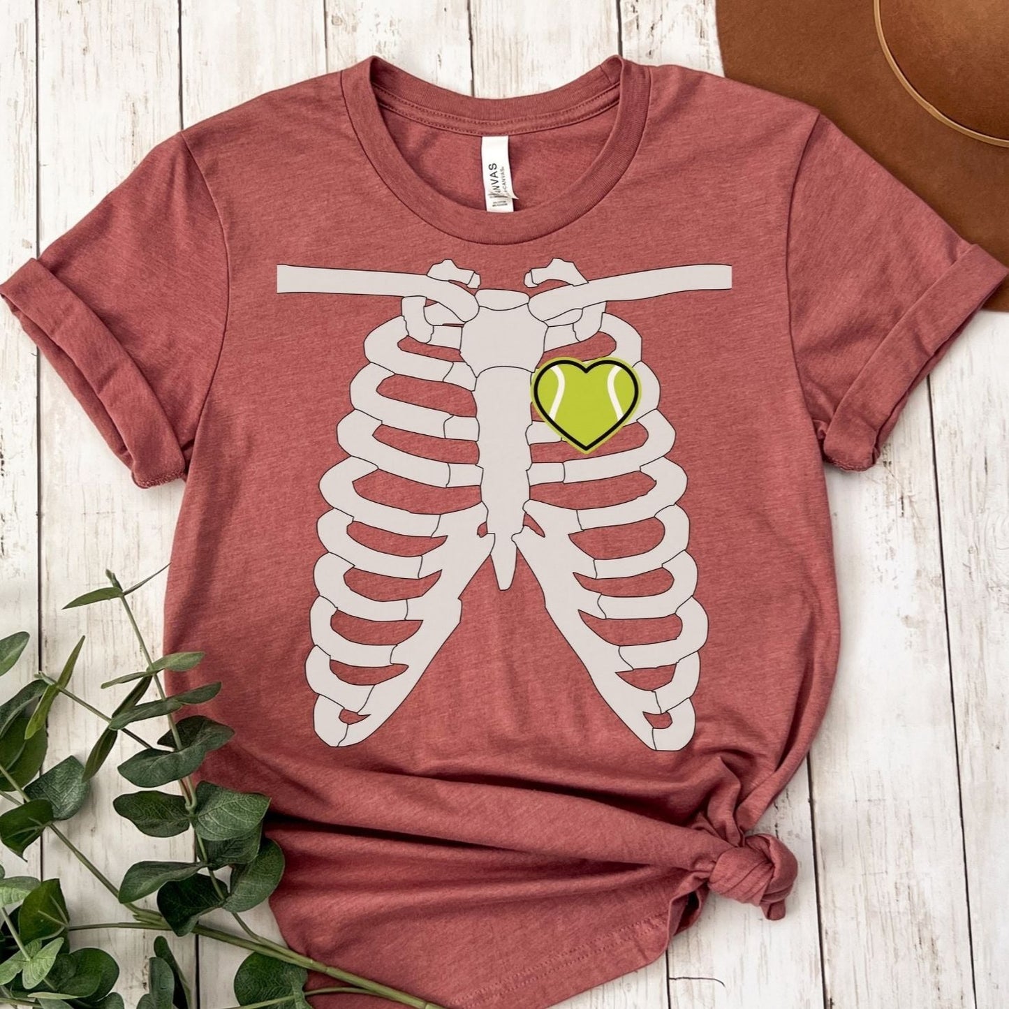 Skeleton tennis Heart Tee