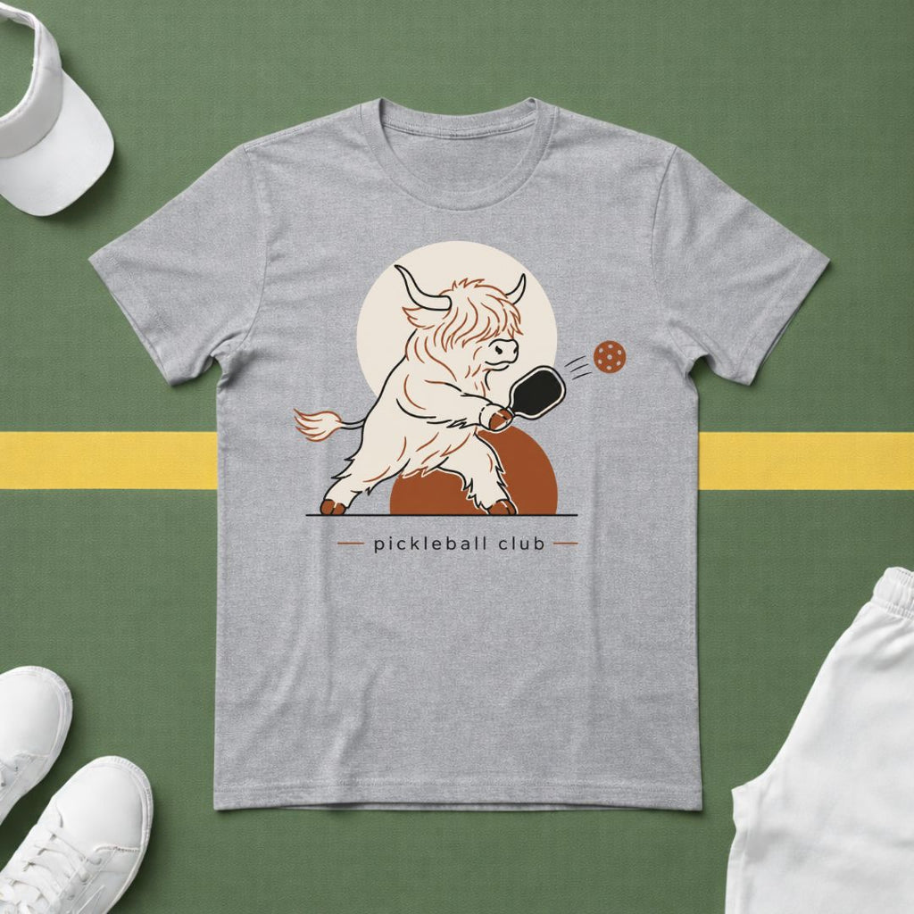 Highland Cow Pickleball Club T-Shirt