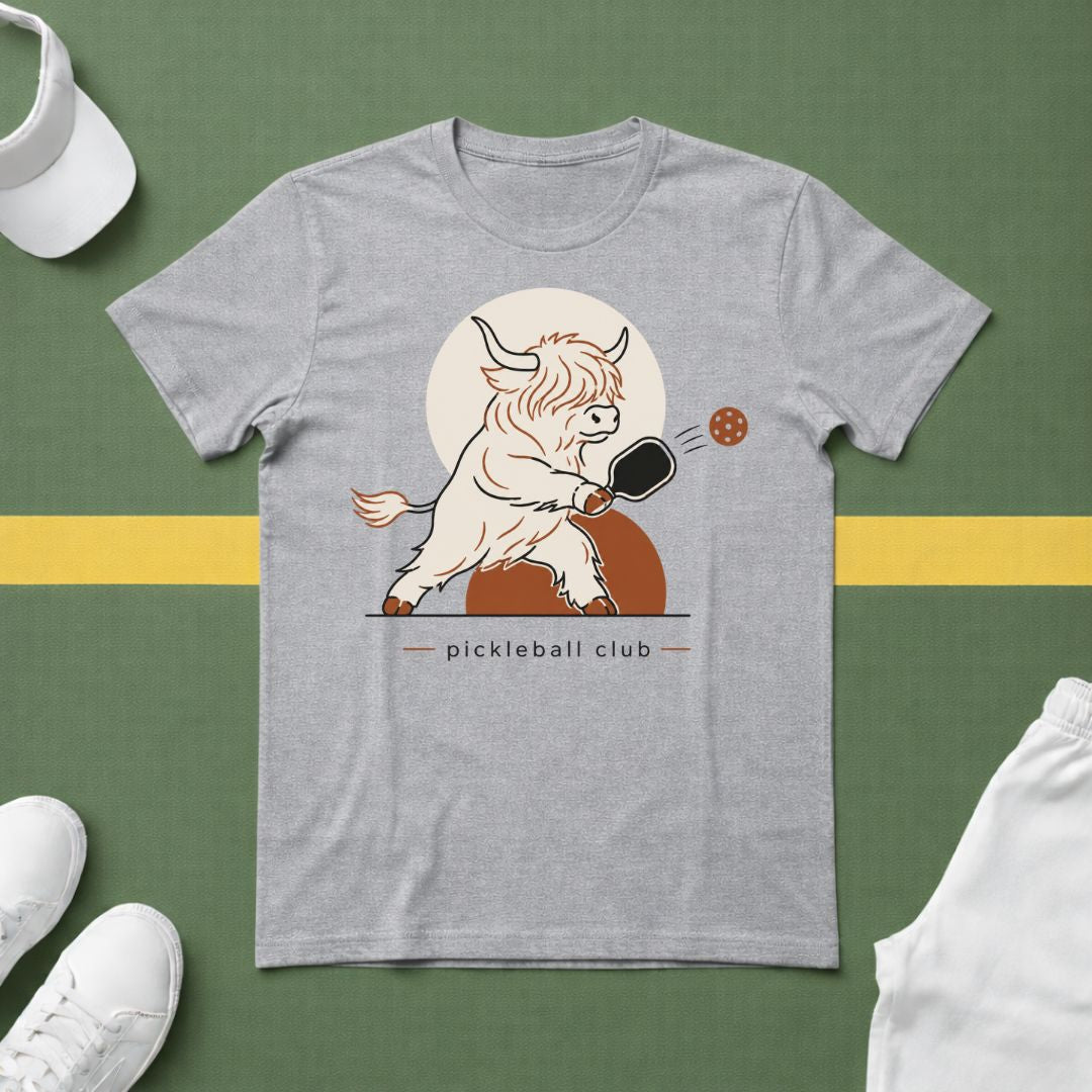 Highland Cow Pickleball Club T-Shirt