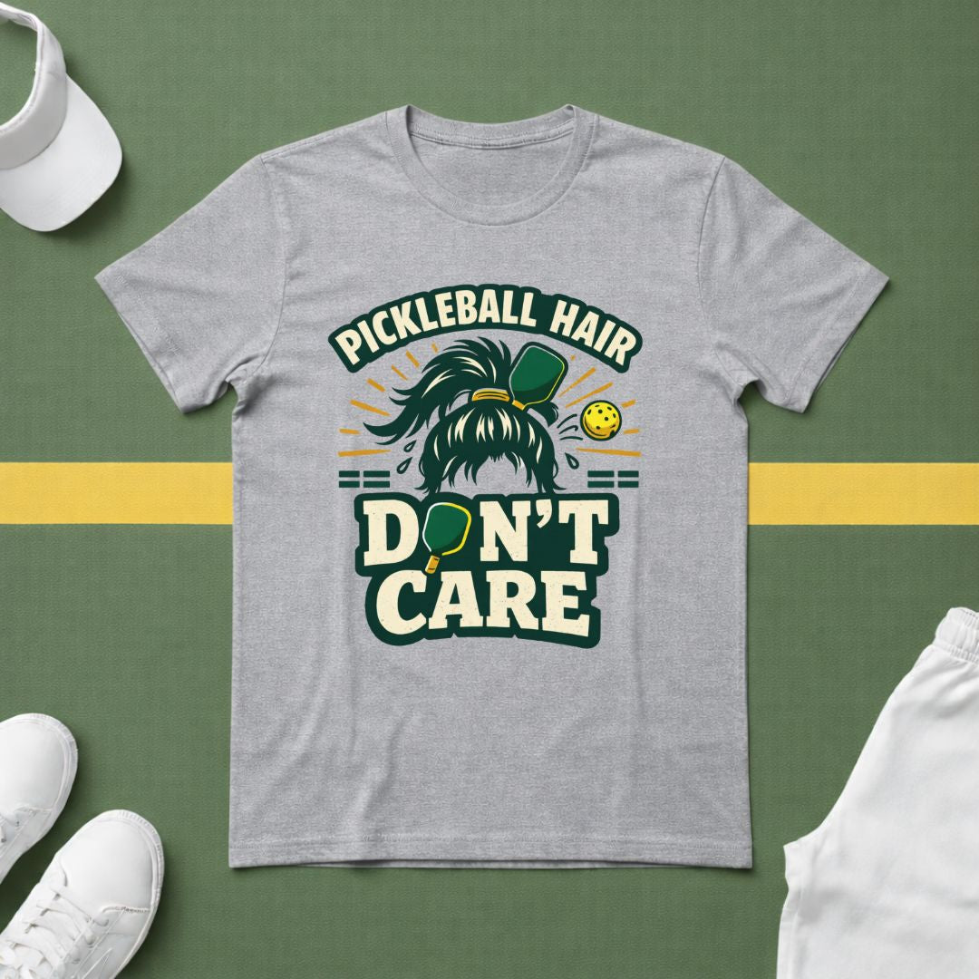 Pickleball Hair, Don't Care T-Shirt