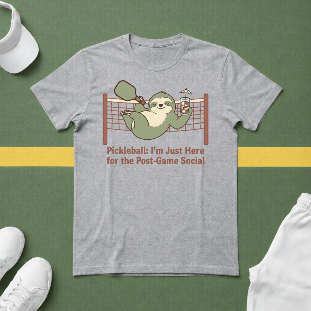 Pickleball: I'm Just Here for the Post-Game Social T-Shirt
