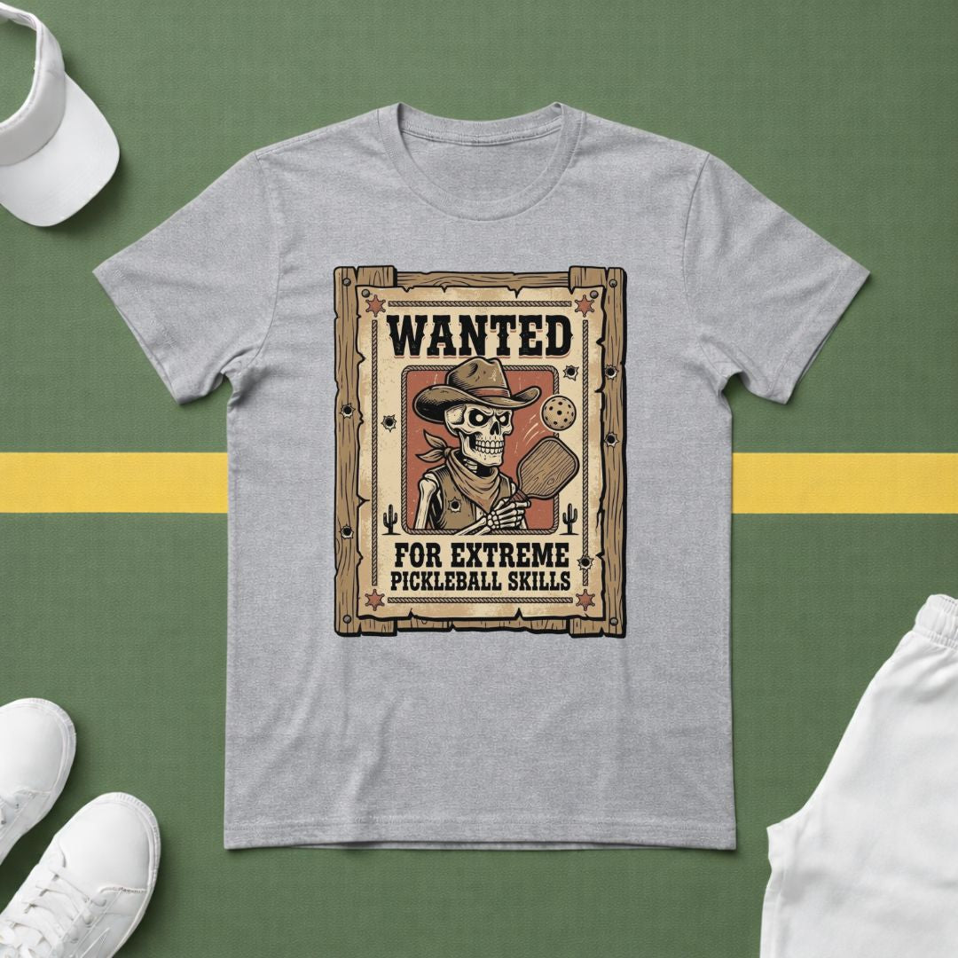 Wanted Pickleball Poster T-Shirt