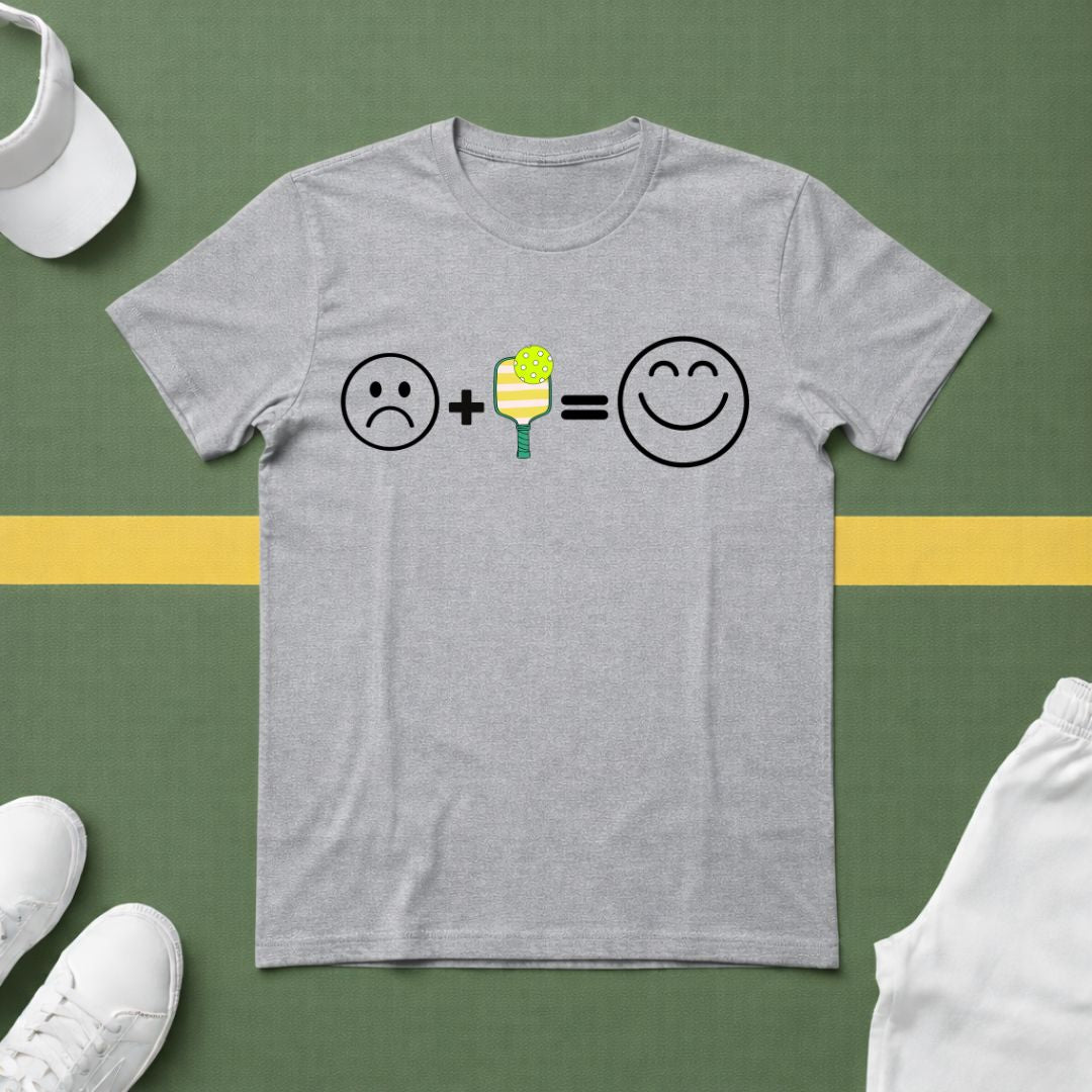 Sad Face + Pickleball = Happy! T-Shirt