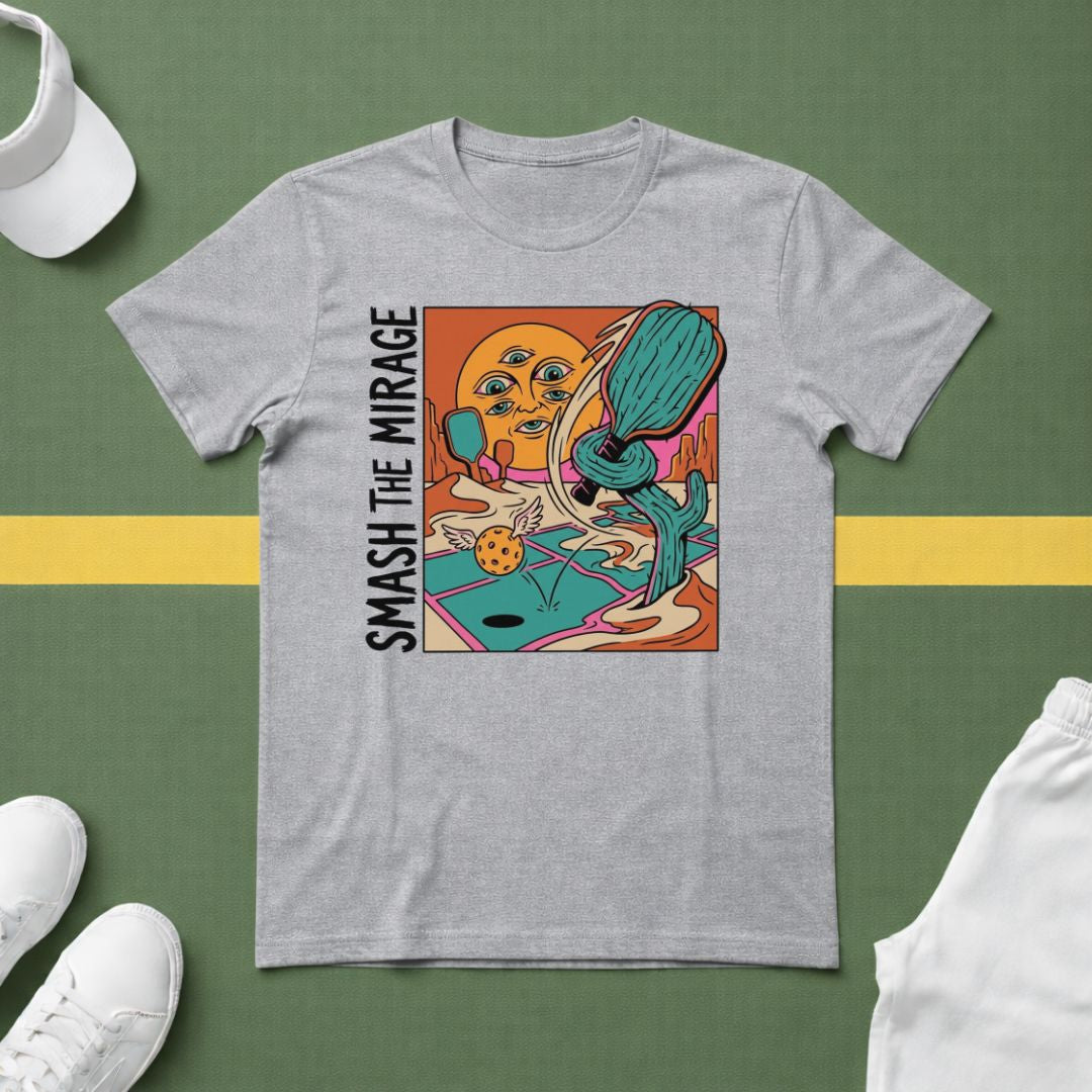 Smash the Mirage Surreal Pickleball T-Shirt