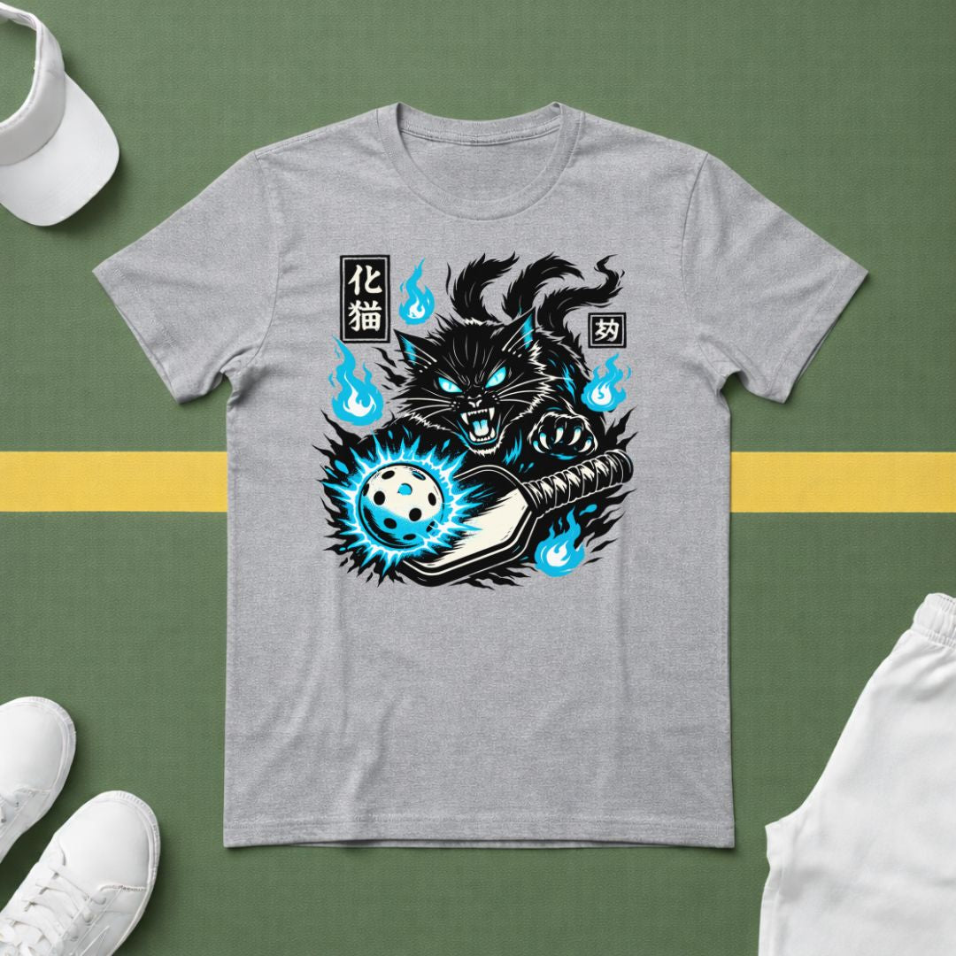 Electric Pickleball Cat T-Shirt