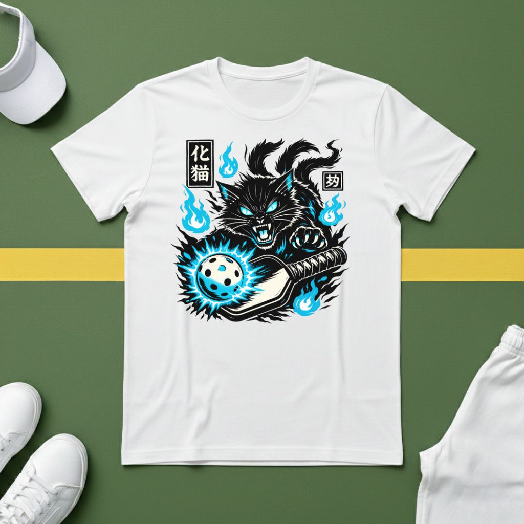 Electric Pickleball Cat T-Shirt
