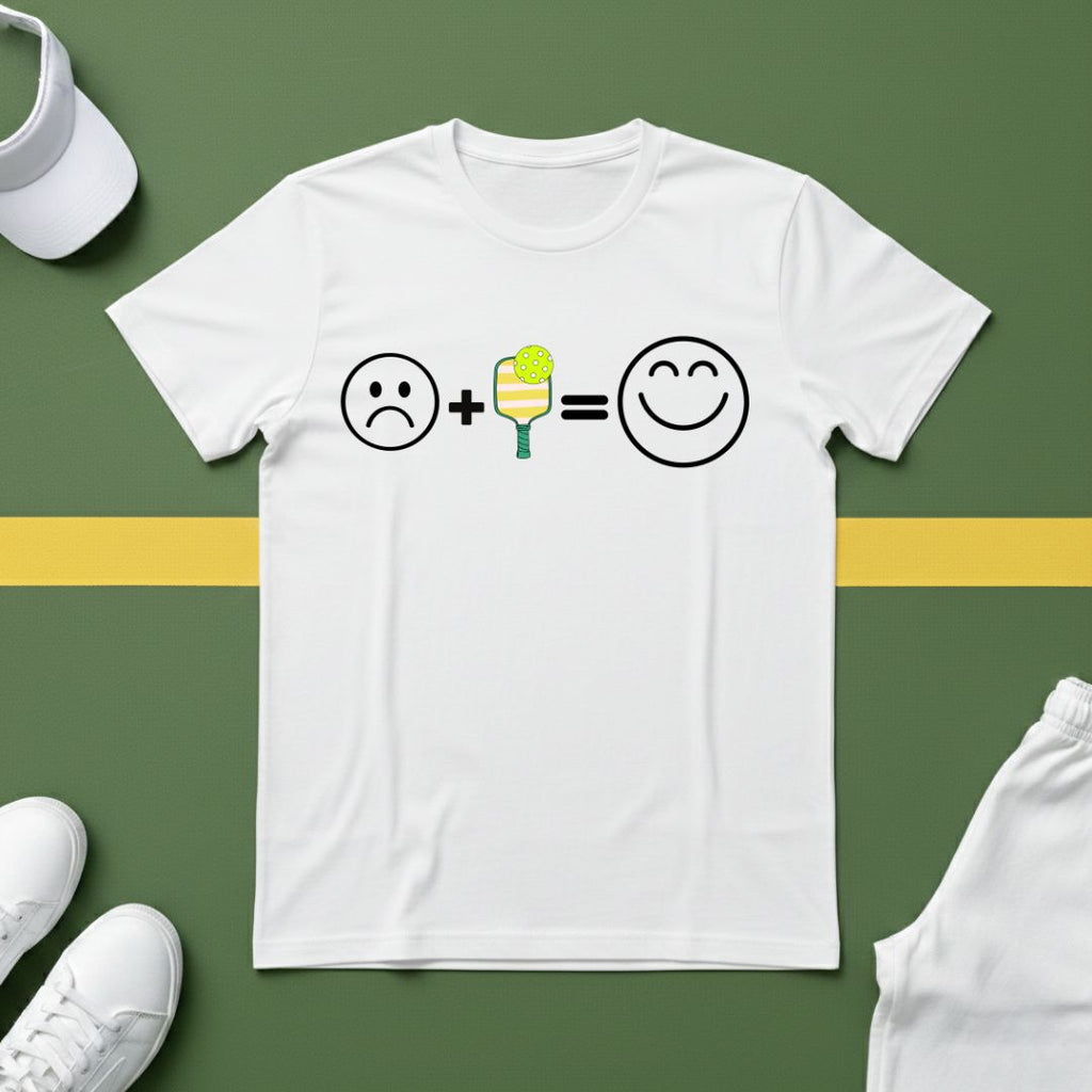 Sad Face + Pickleball = Happy! T-Shirt