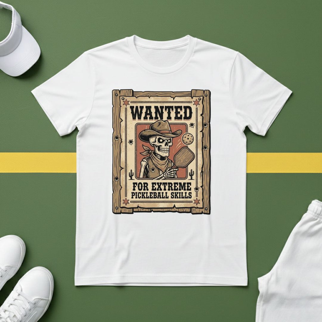 Wanted Pickleball Poster T-Shirt