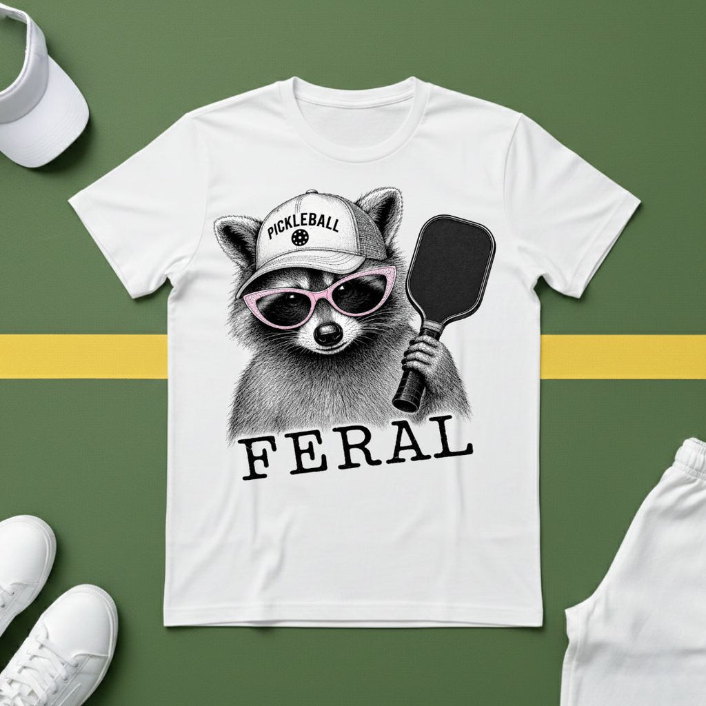 Feral Raccoon Pickleball T-Shirt