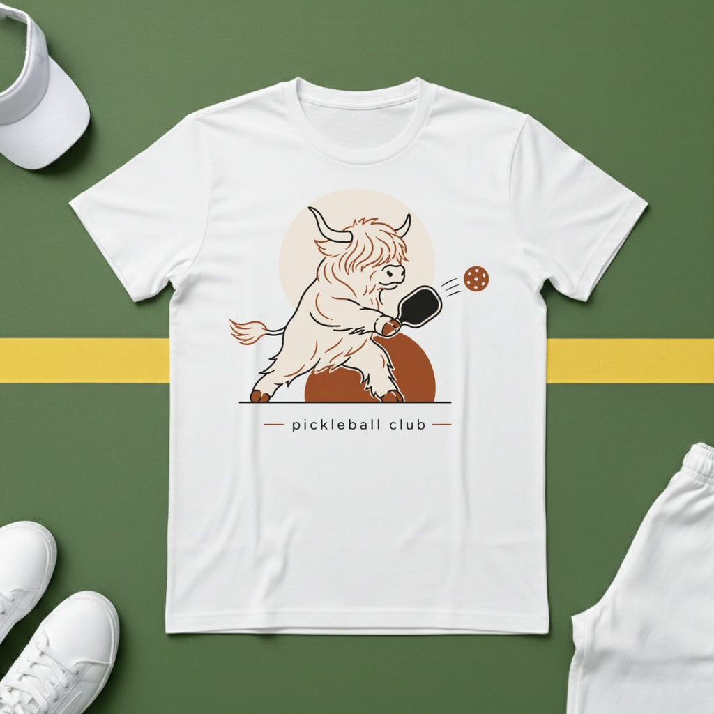 Highland Cow Pickleball Club T-Shirt