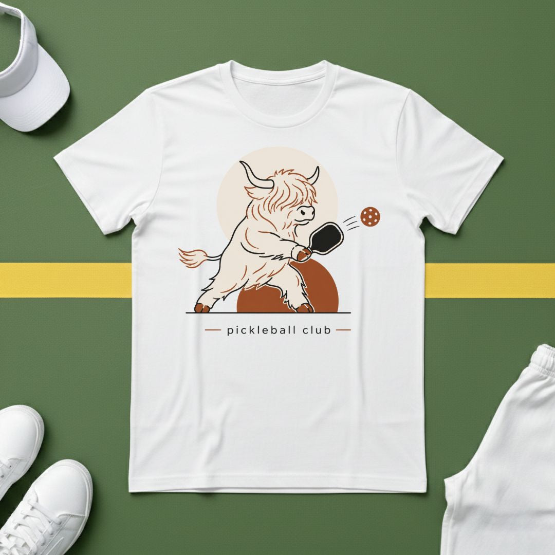 Highland Cow Pickleball Club T-Shirt