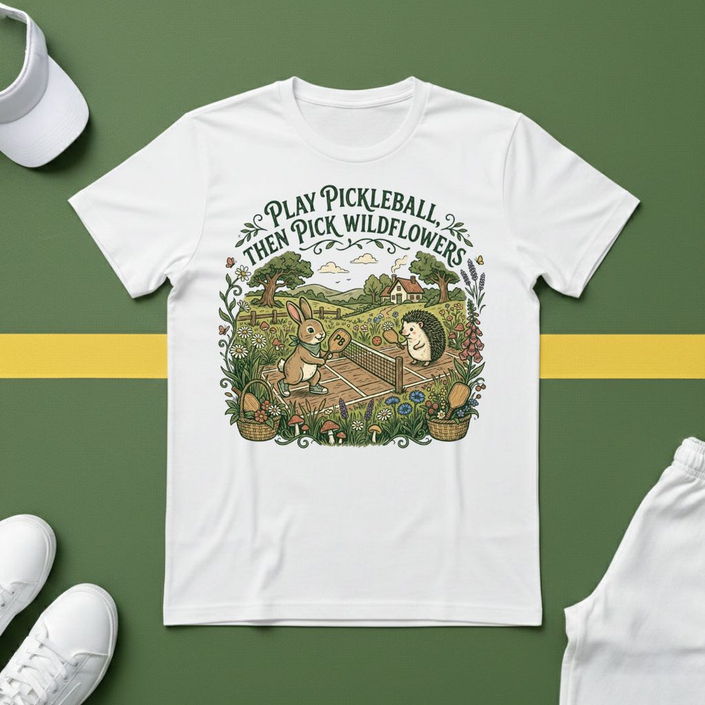 Play Pickleball Then Pick Wildflowers T-Shirt