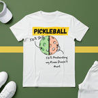 Pickleball: 50% Skill, 50% Pretending my Knee Doesn't Hurt (Pie chart) T-Shirt