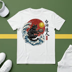 Japanese Wave Pickleball Cat T-Shirt