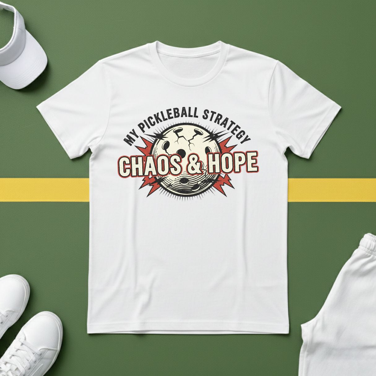 My Pickleball Strategy: Chaos and Hope T-Shirt