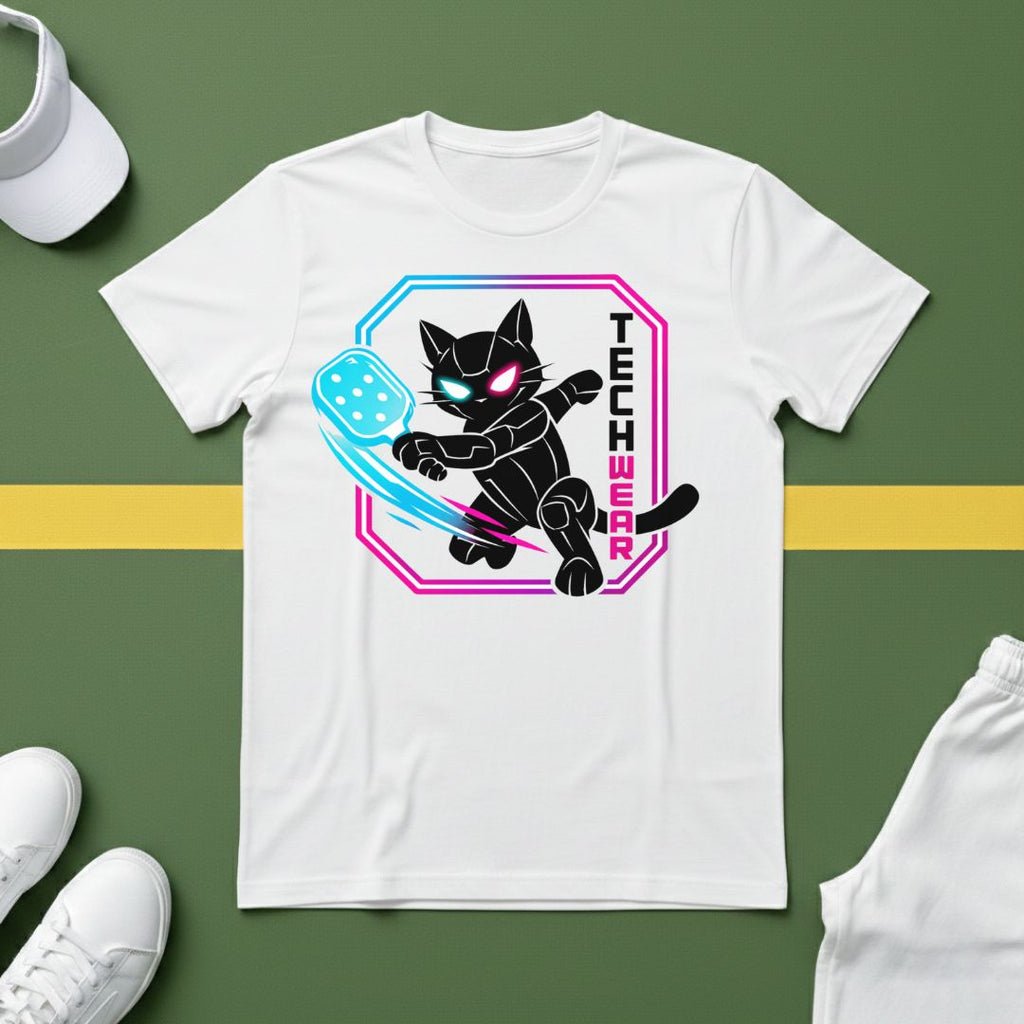 Tech Pickleball Cat T-Shirt
