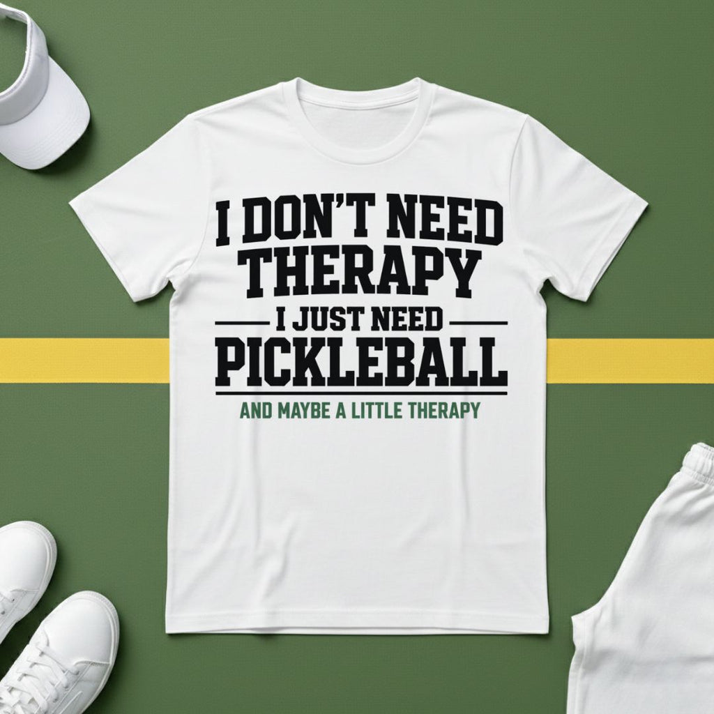 I Don't Need Therapy, I Just Need Pickleball. And Maybe a Little Therapy T-Shirt