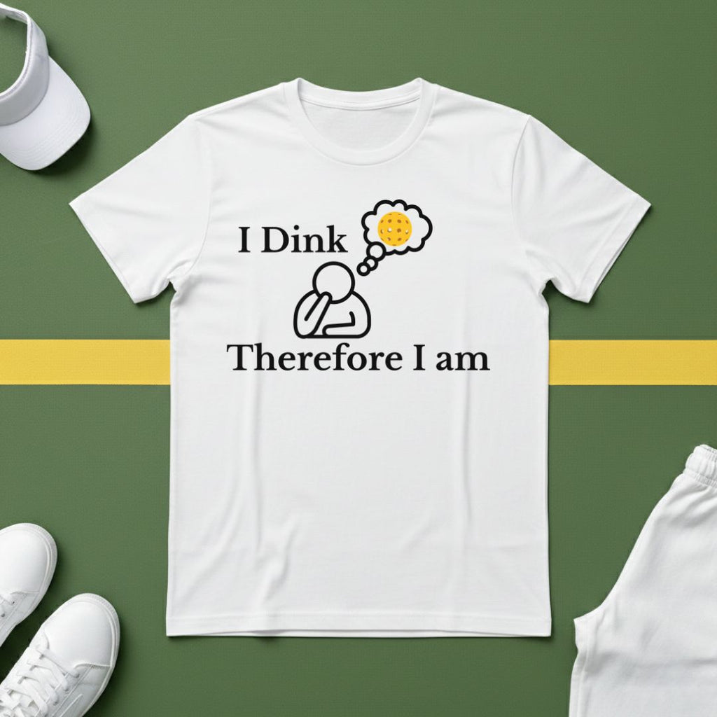 I Dink, Therefore I Am Pickleball T-Shirt