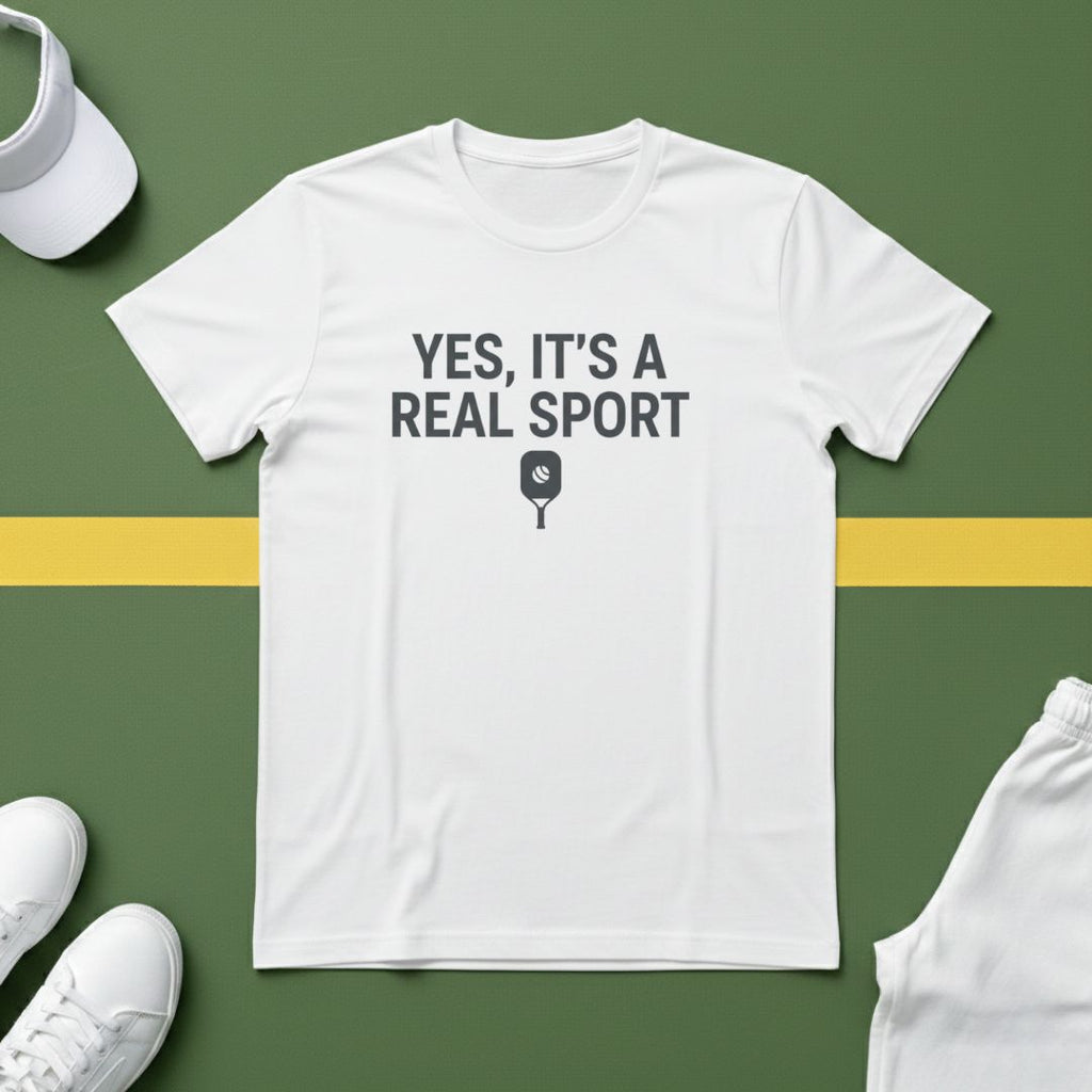 Yes, it's a Real Sport Pickleball T-Shirt