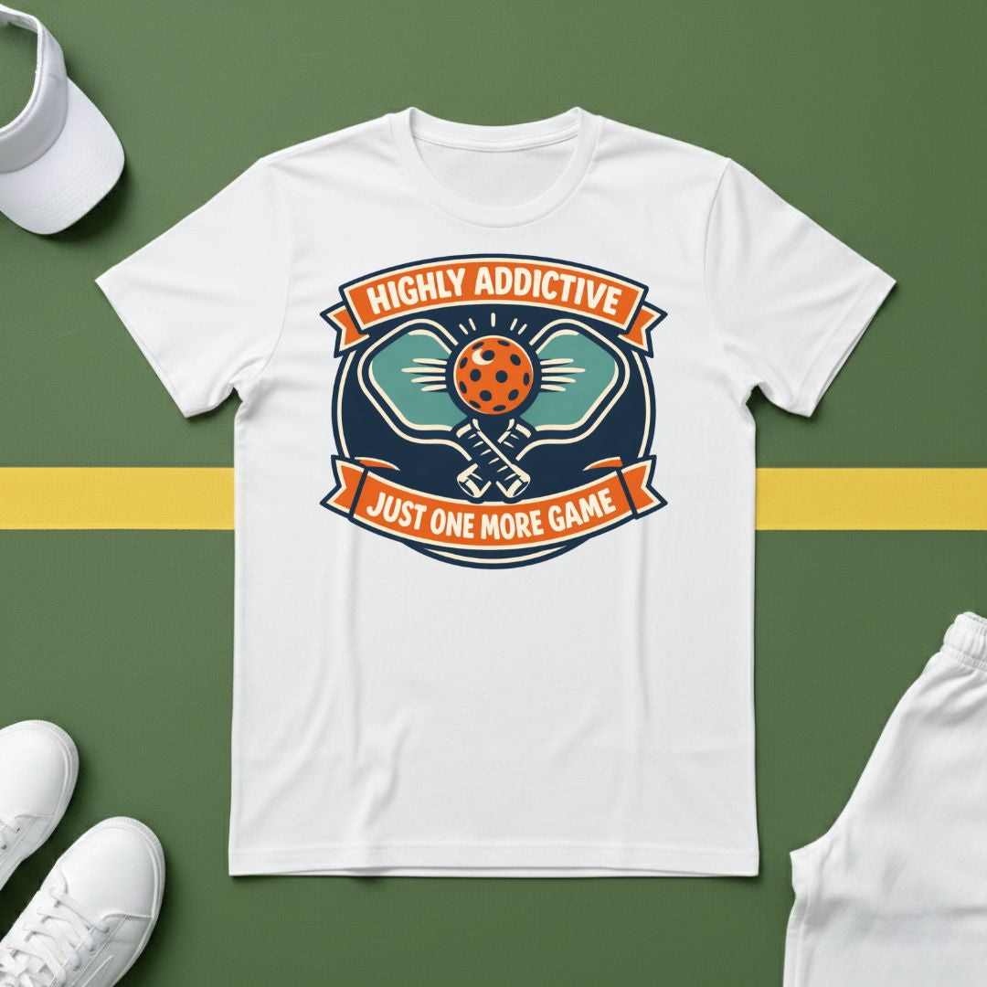 Highly Addictive, Just One More Game Pickleball T-Shirt