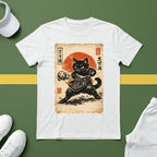 Japanese Cat Vintage Art Pickleball T-Shirt