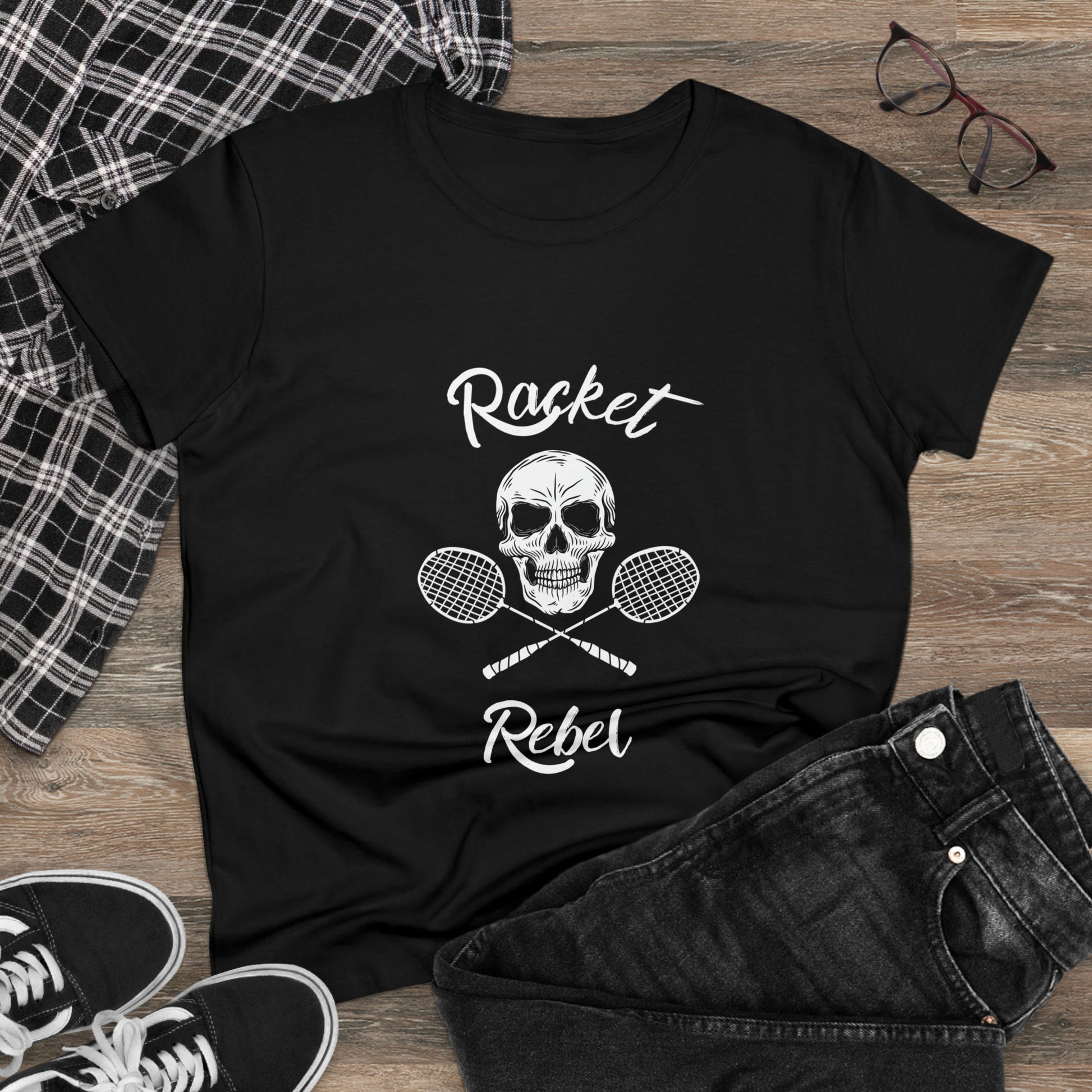 badminton racket rebel t-shirt