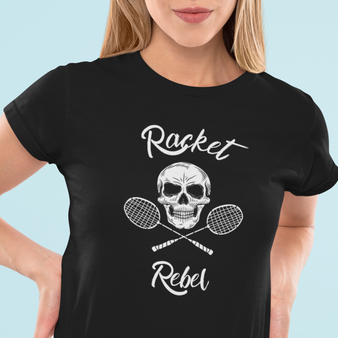 badminton racket rebel t-shirt