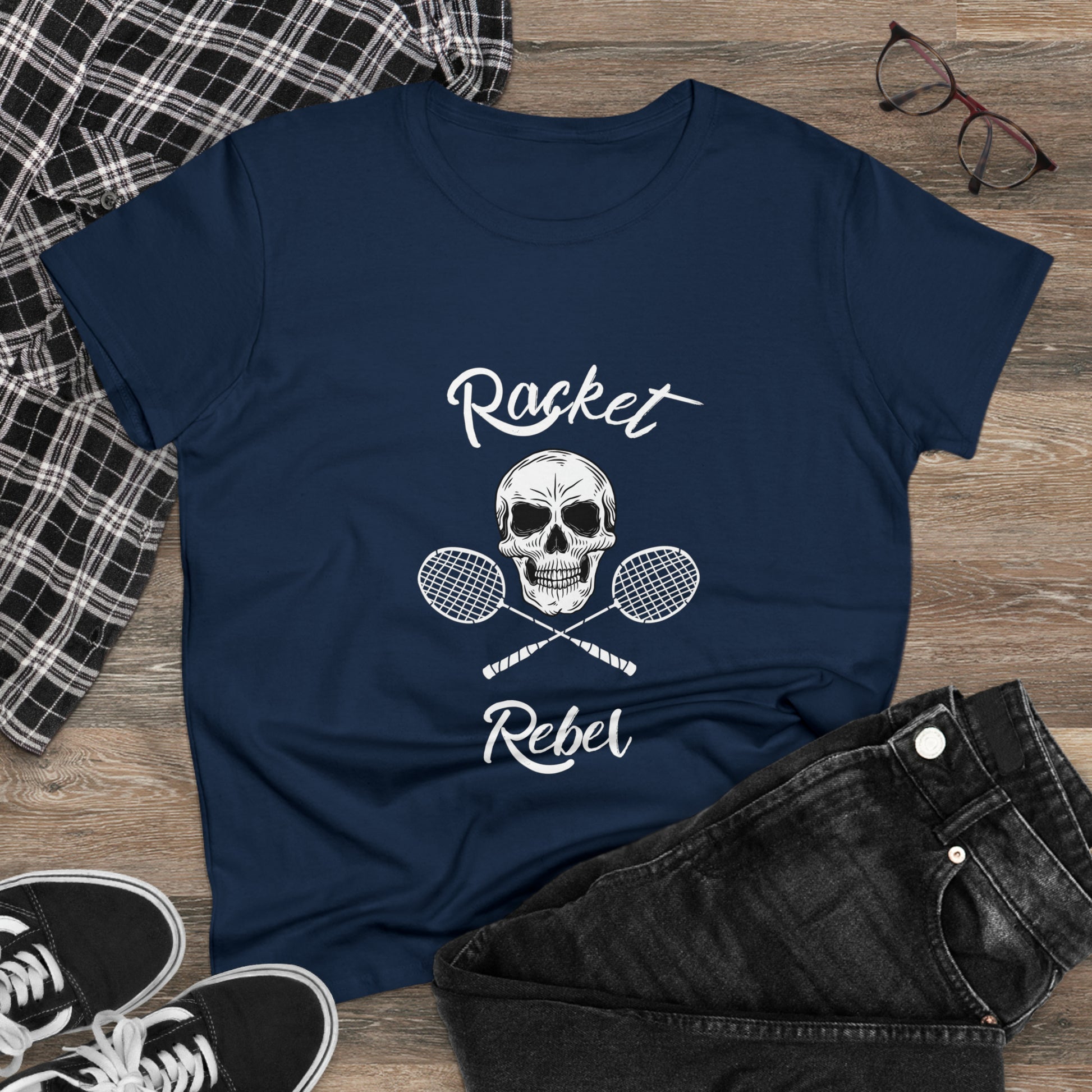 badminton racket rebel t-shirt