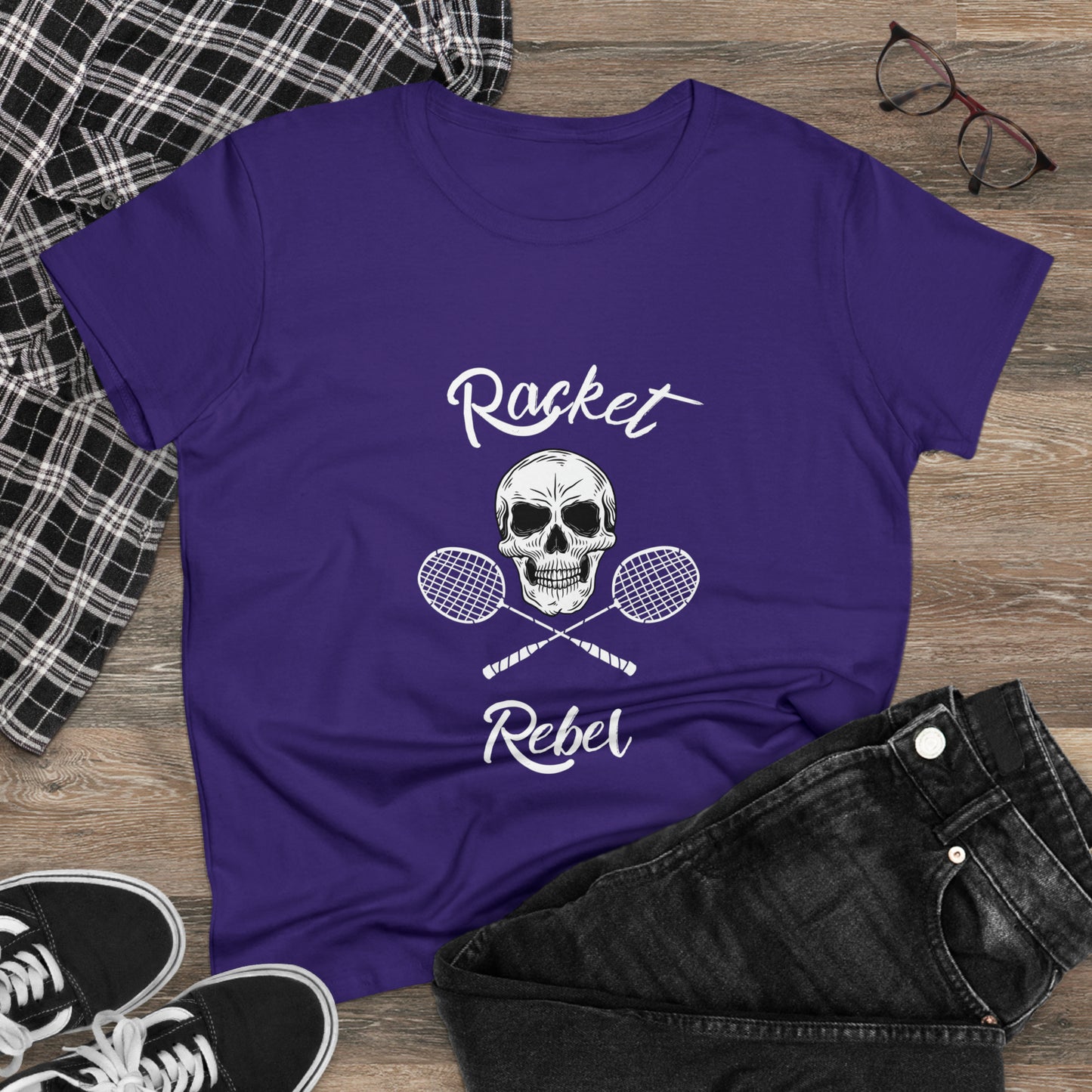 badminton racket rebel t-shirt