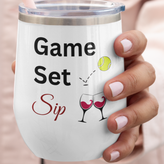 Game, Set, SIP! Tennis Chill Wine Tumbler