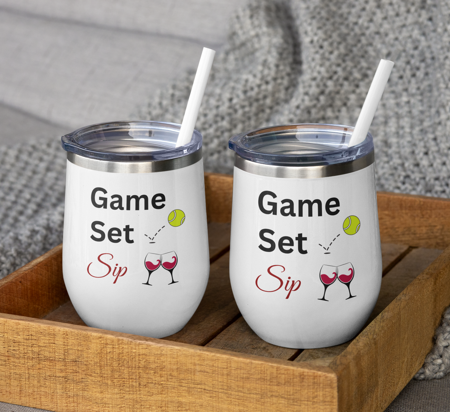 Game, Set, SIP! Tennis Chill Wine Tumbler